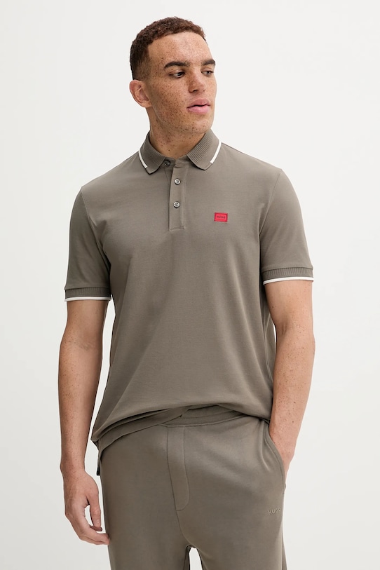 HUGO polo de bumbac slim gri 50490775