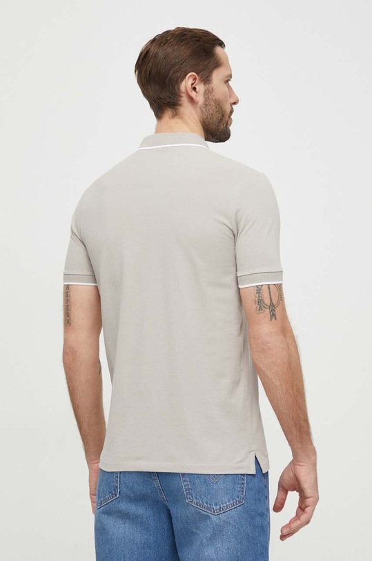 HUGO polo bawełniane 50490775 szary SS25