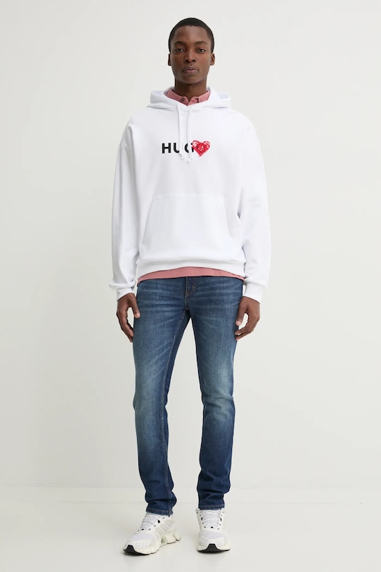 HUGO polo de bumbac 50490775 roz AW25