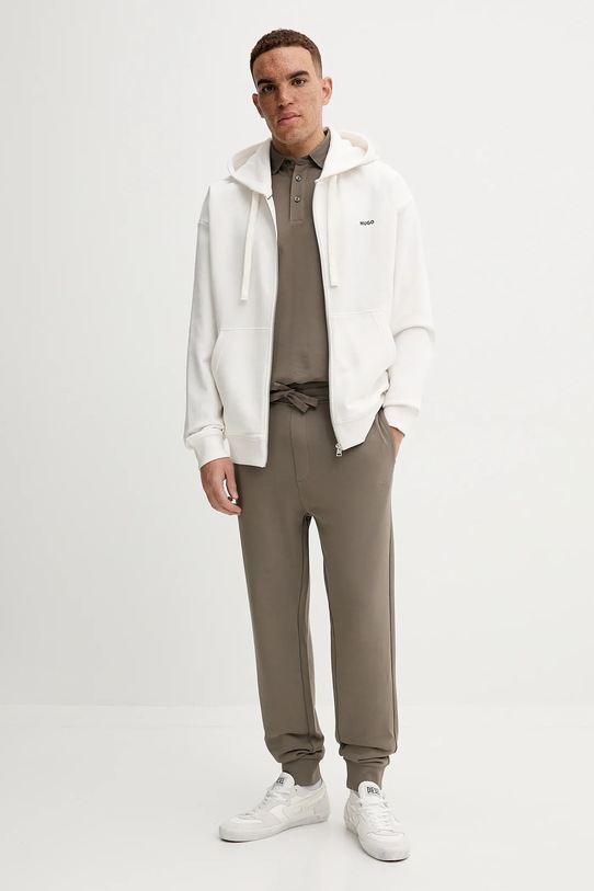 HUGO polo bawełniane 50490775 zielony AW25