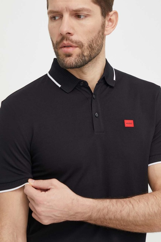 Одежда Хлопковое поло HUGO 50490775 чёрный