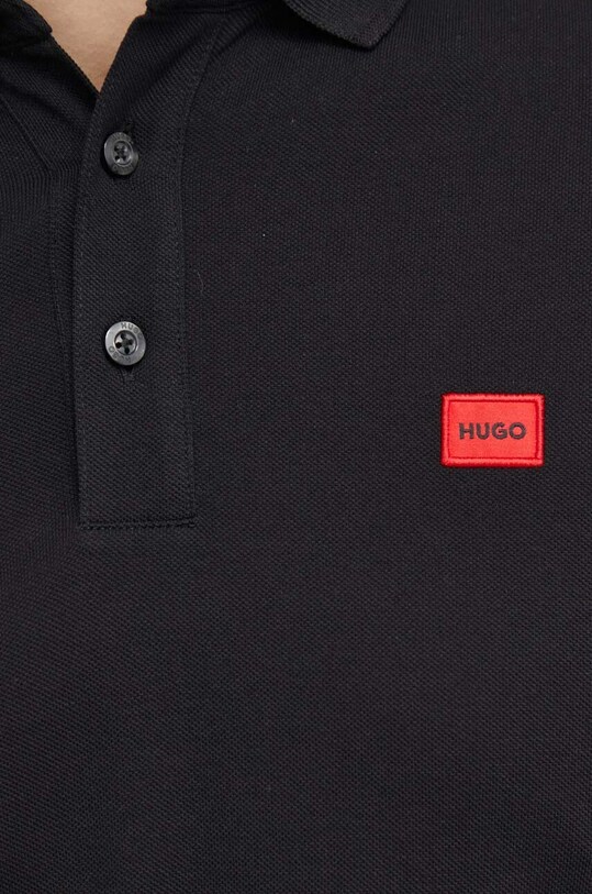 Хлопковое поло HUGO чёрный 50490775