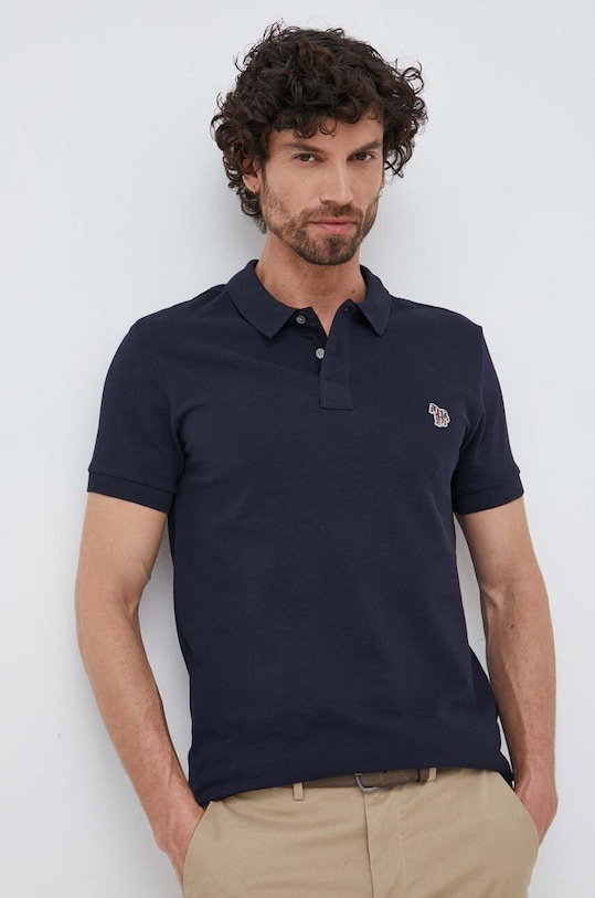 Odzież PS Paul Smith polo bawełniane M2R.534L.KZEBRA granatowy