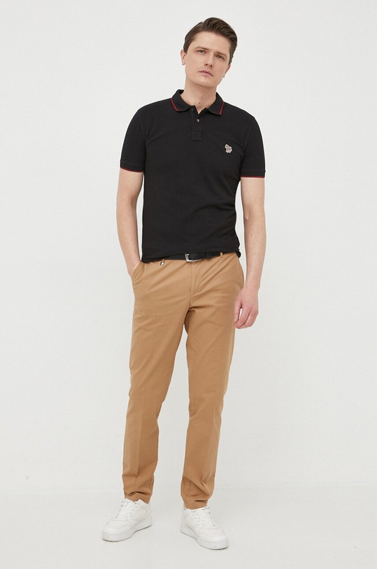 PS Paul Smith polo bawełniane M2R.150LZ.K21580 czarny SS23