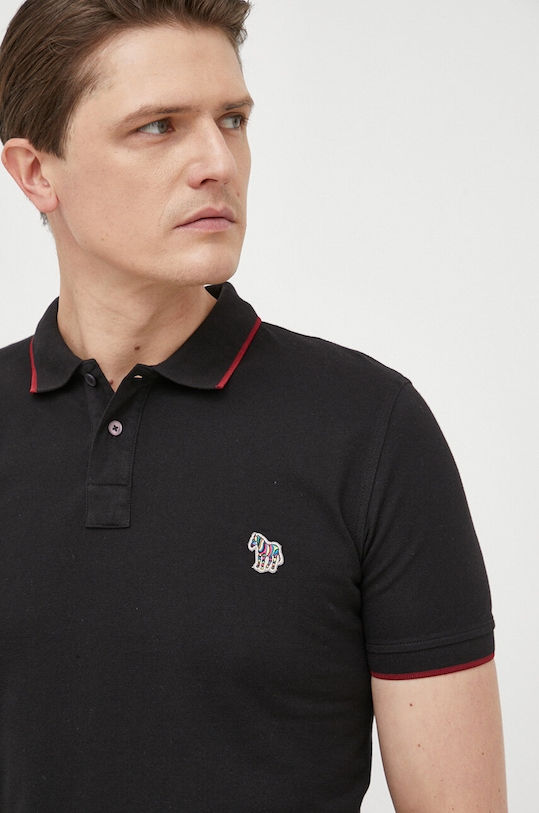 PS Paul Smith polo bawełniane czarny M2R.150LZ.K21580