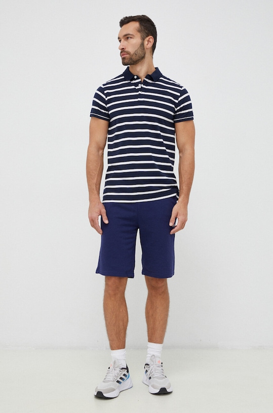 Helly Hansen polo bawełniane 34304 granatowy SS23