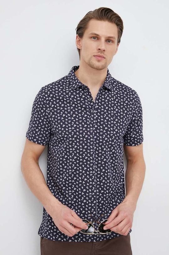 Michael Kors polo bawełniane granatowy CS351HC8UP