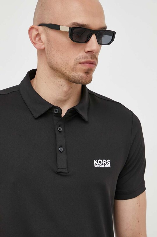 Michael Kors tricou polo negru CS351K75GK