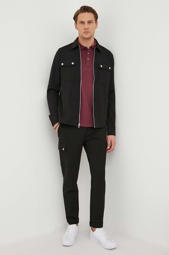 Michael Kors polo CS351GL8PK bordowy AW23