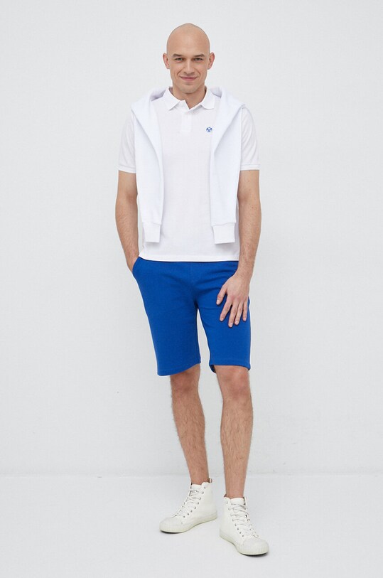 Bavlněné polo tričko North Sails 692383 bílá SS23