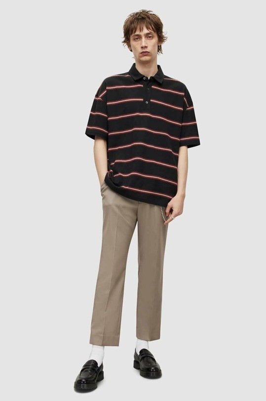 Odzież AllSaints polo bawełniane ARDEN SS POLO MD032Y czarny