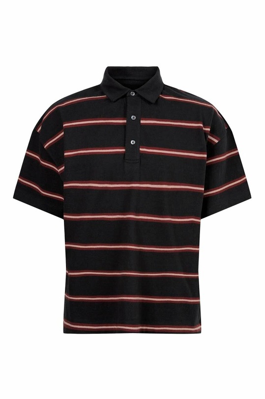 AllSaints polo bawełniane ARDEN SS POLO MD032Y czarny