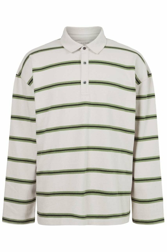 AllSaints polo bawełniane ARDEN LS POLO MD033Y szary