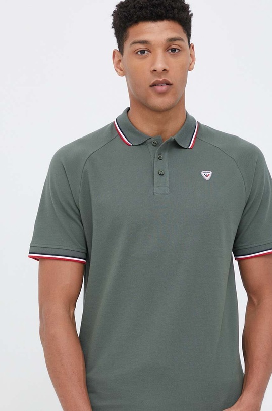 Rossignol polo bawełniane bawełna zielony RLLMY21
