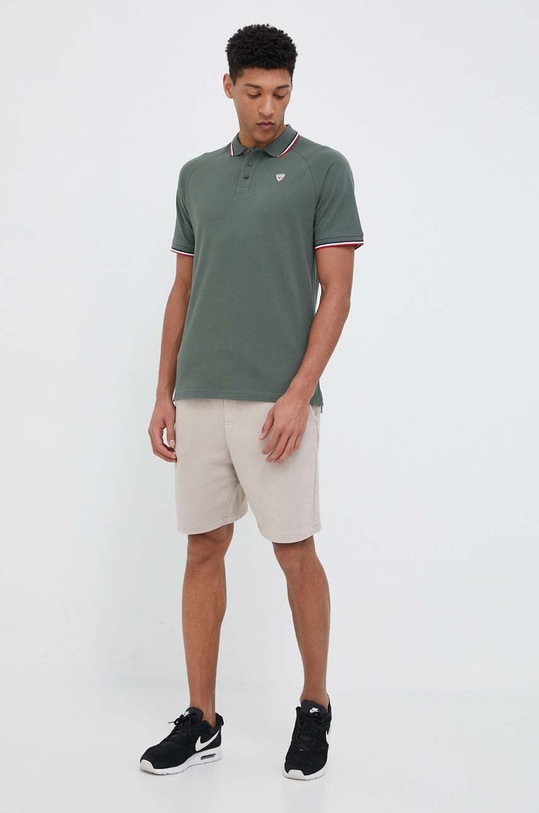 Rossignol polo bawełniane RLLMY21 zielony SS23