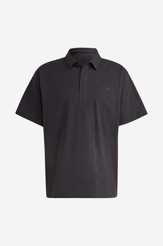 adidas Originals polo bawełniane Essentials czarny HR8677