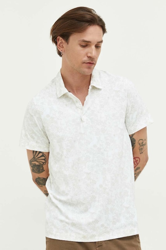 Polo tričko Abercrombie & Fitch regular bílá KI124.3329.108