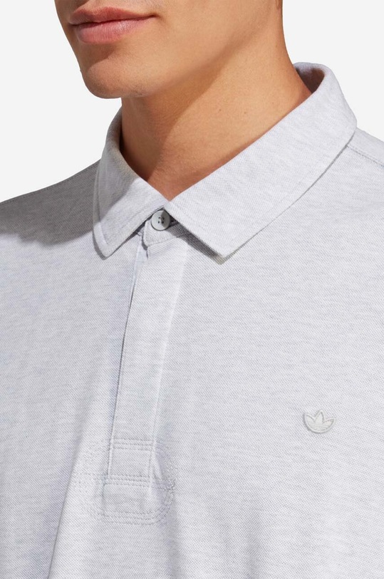 adidas Originals cotton polo shirt IC5120 gray