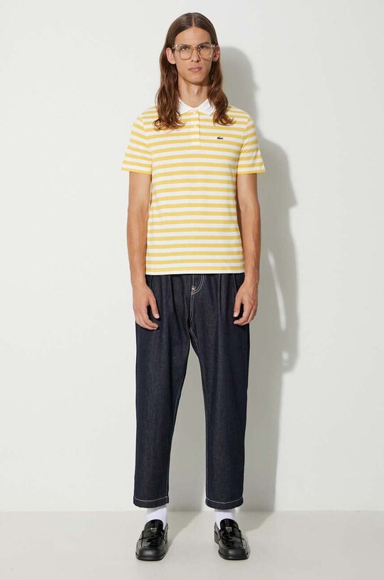 Lacoste cotton polo shirt PF0621.RZC yellow SS23