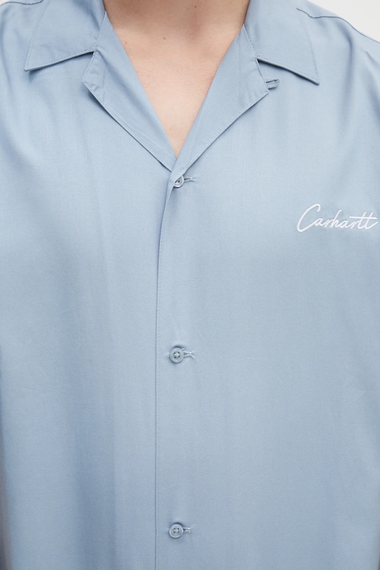 Риза Carhartt WIP S/S Delray Shirt син I031465.0ROXX