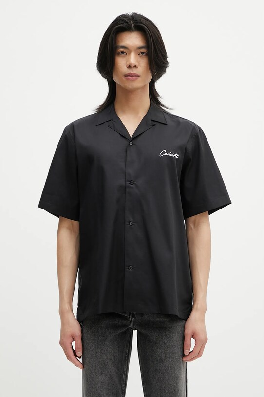 Сорочка Carhartt WIP S/S Delray Shirt гладкий чорний I031465.0D2XX