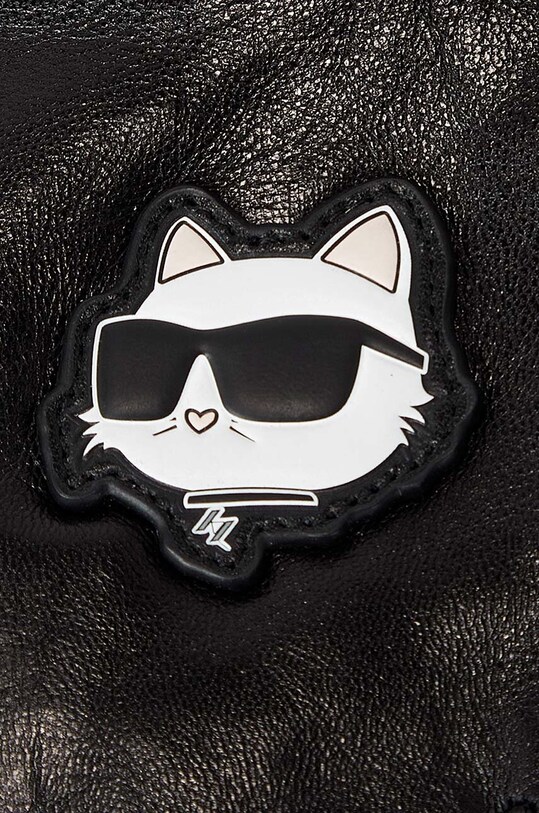 Doplnky Kožené rukavice bez prstov Karl Lagerfeld 230W3601 čierna