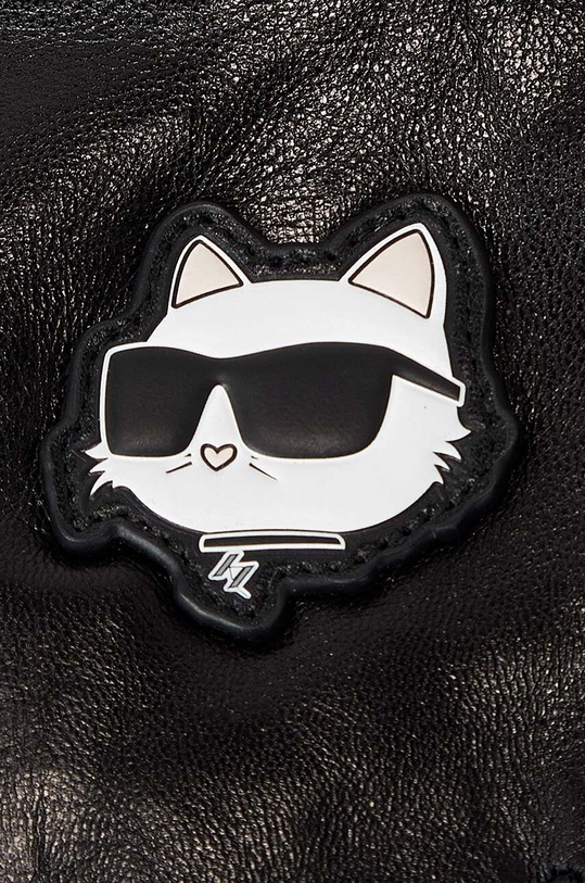 Accesorii Karl Lagerfeld manusi de piele 230W3601 negru