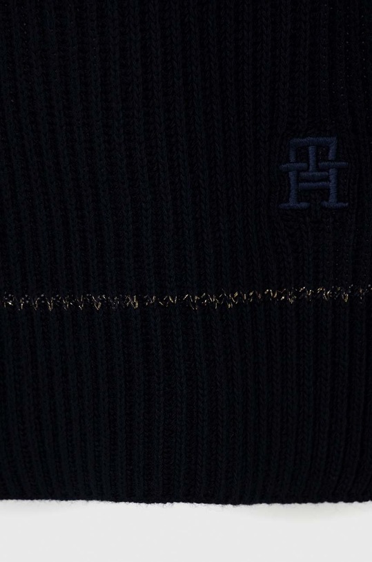 Šal s primesjo volne Tommy Hilfiger AW0AW14161.PPYX mornarsko modra SS23
