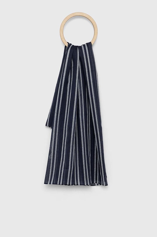 Lauren Ralph Lauren szal bawełniany wzorzyste granatowy 454906309