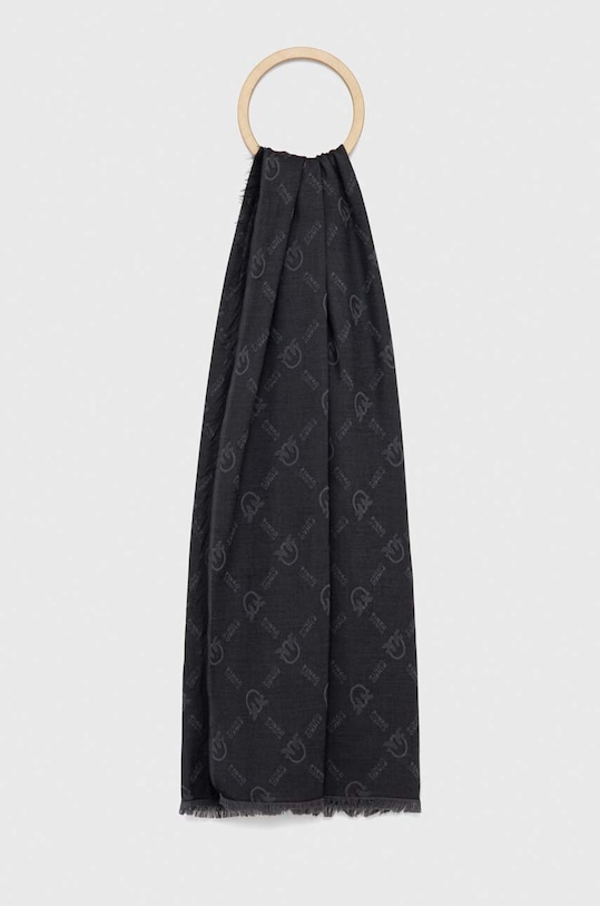Μεγάλο κασκόλ Pinko πλεκτό ύφασμα μαύρο 100308.Y616