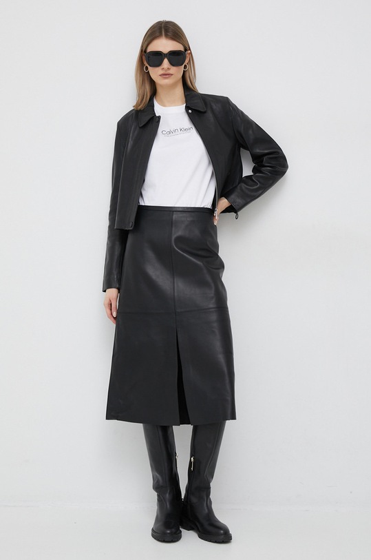 Кожена пола Calvin Klein K20K205361.PPYX черен SS23