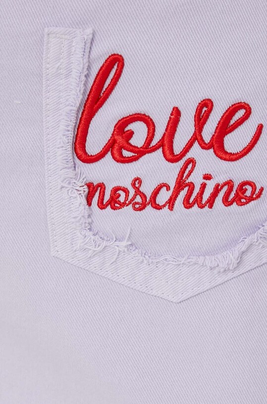 Love Moschino fustă din denim violet W.G.F38.01.S.3981