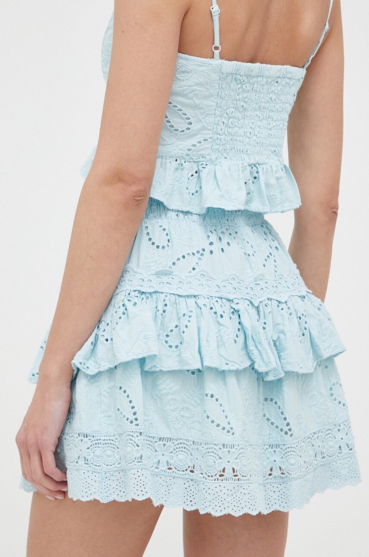 Odzież Guess spódnica bawełniana W3GD86.WFCL0 niebieski