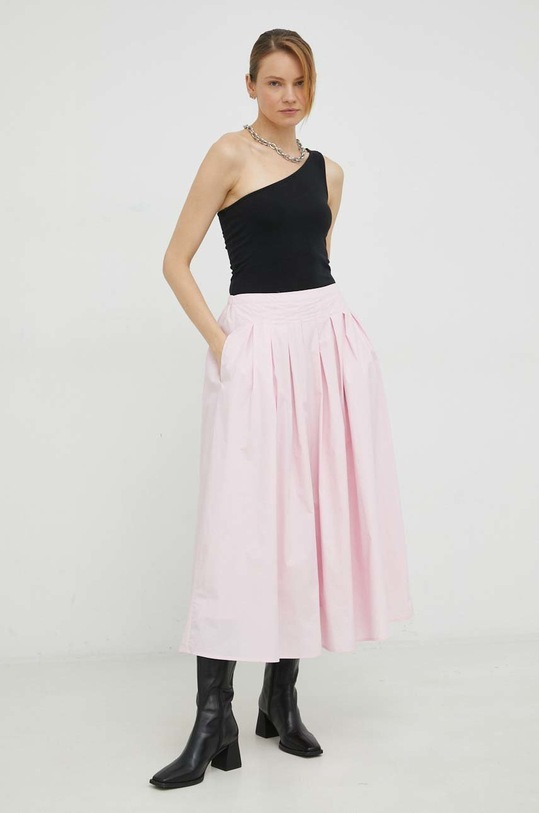 Βαμβακερή φούστα Herskind 4618610 ροζ SS23
