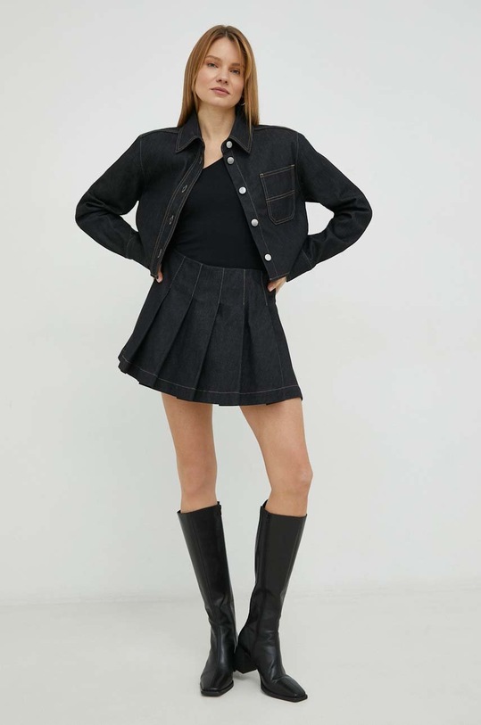 Remain spódnica jeansowa RM2180 czarny SS23