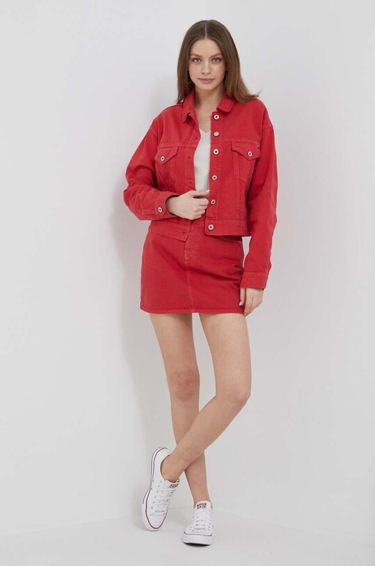 Τζιν φούστα Pepe Jeans PL901054.217 κόκκινο SS23