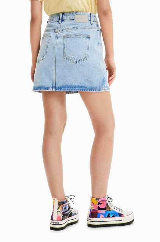 Desigual spódnica jeansowa niebieski 23SWFD08