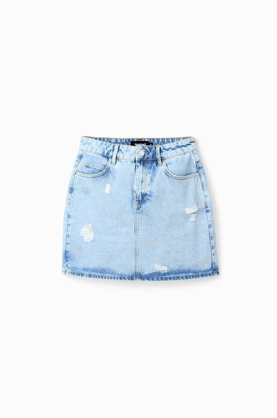 Desigual spódnica jeansowa 23SWFD08 niebieski