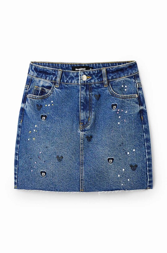 Desigual fustă din denim 23SWFD17 albastru