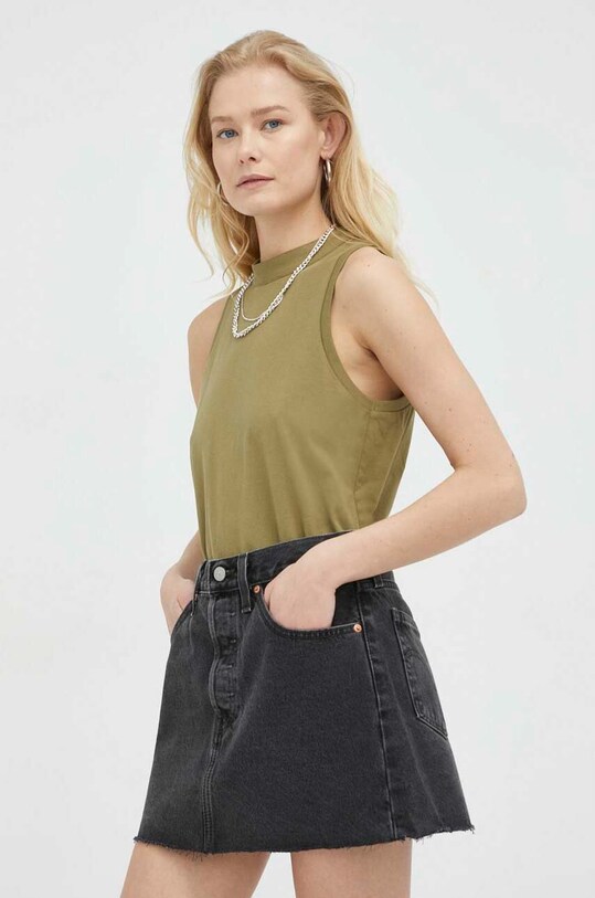 Levi's fustă din denim negru A4694.0000