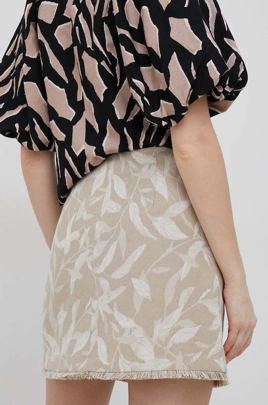 Oblečenie Sukňa s prímesou ľanu Pennyblack 21010423 béžová