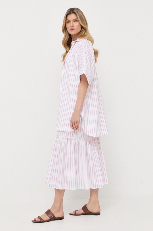 Odzież Max Mara Leisure spódnica bawełniana 2331010136600 biały