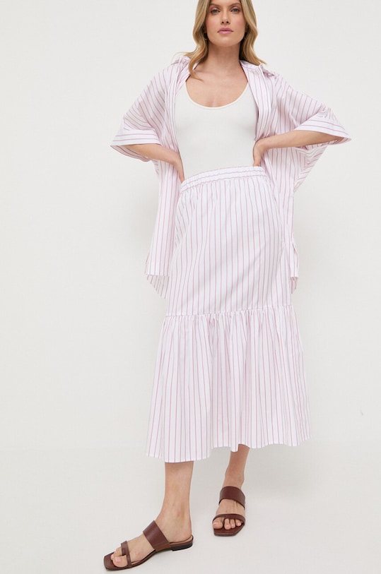 Max Mara Leisure spódnica bawełniana biały 2331010136600