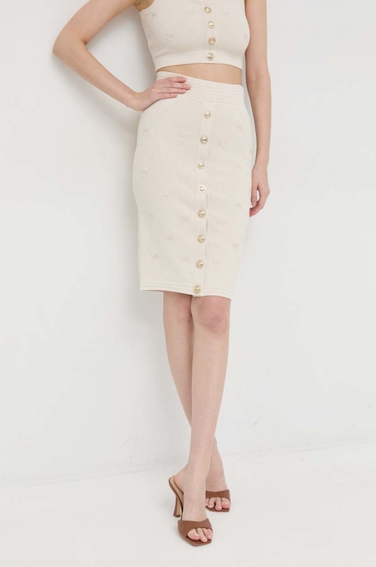 Pinko fusta imprimeu bej 100144.A0HW