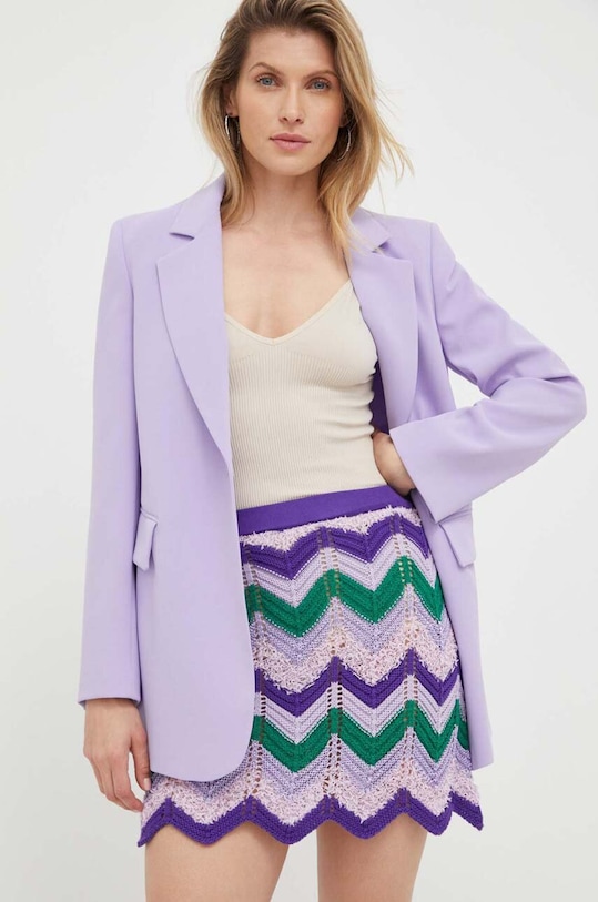 Pinko spódnica wzorzyste fioletowy 101169.A0V0