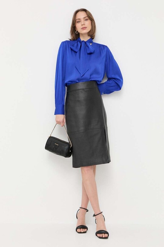 BOSS fusta de piele 50489116 negru AW23