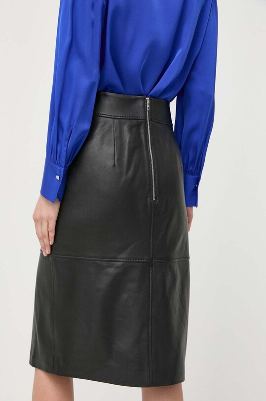 Îmbrăcăminte BOSS fusta de piele 50489116 negru