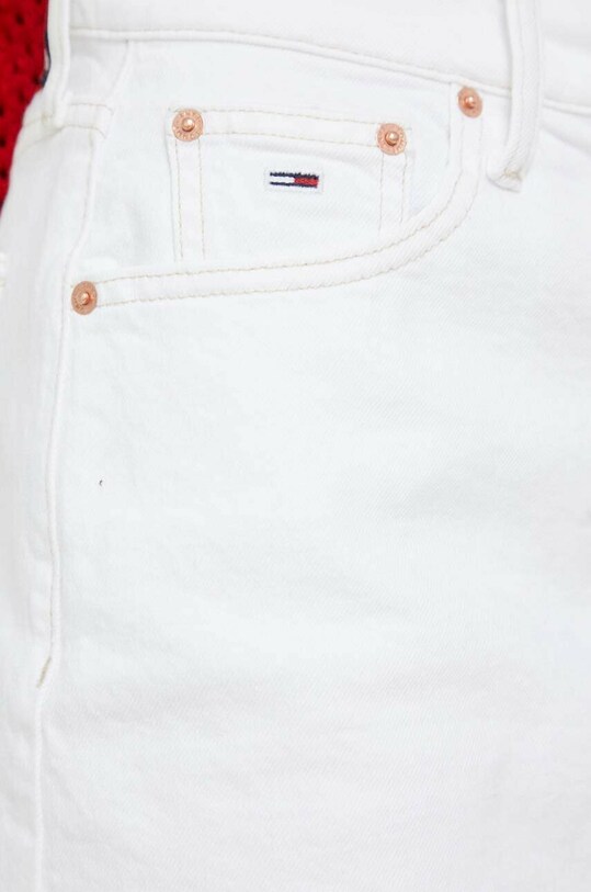 Tommy Jeans spódnica jeansowa biały DW0DW15629.PPYX