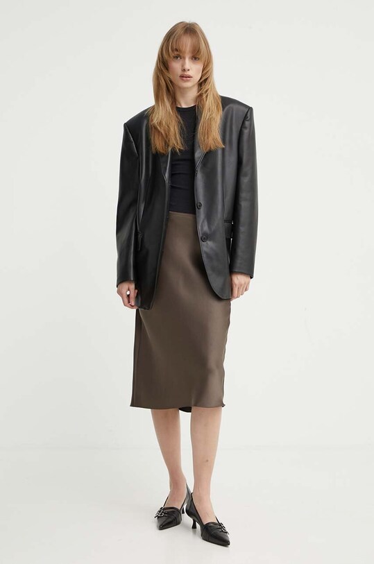 Sukňa Samsoe Samsoe AGNETA F22300195 hnedá SS24