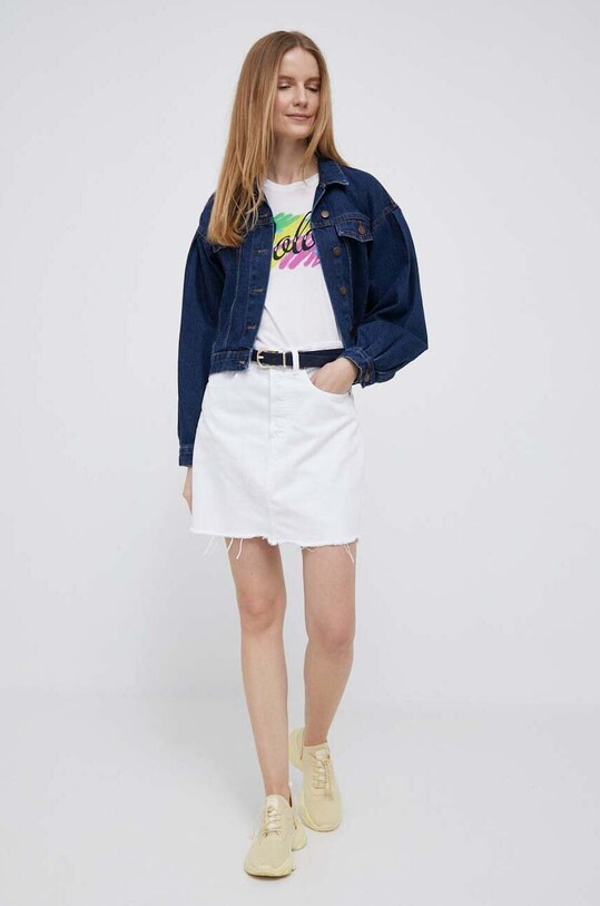 Τζιν φούστα Polo Ralph Lauren 211903405 λευκό SS23